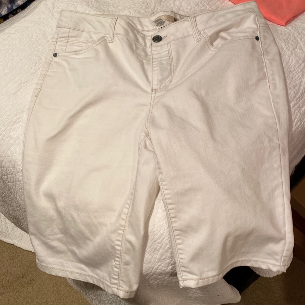 White Denim Route 66 Shorts